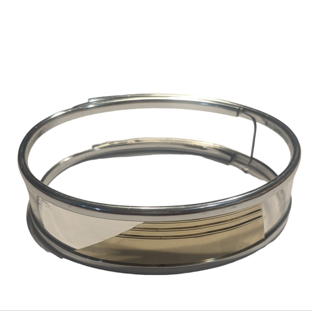Vintage Clear and Silver Wide Plastic Belt